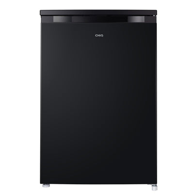 CHIQ kühlschrank mit gefrierfach 107 Liter, mit 13L Gefrierfach|EEK C, 87 kWh/Jahr | 4-Sterne-Gefrieren, -24 °C bis -16 °C| geräuscharm, Schwarz, CTT107BC