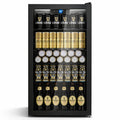 TRIUMPHKEY 86L Getränkekühlschrank mit Klima KÜHLUNG | Neu: Gleichmäßige Kühlung & frostfrei | 4 verstellbare Ablagen für 130 Dosen | Für Bar, Büro & Haushalt