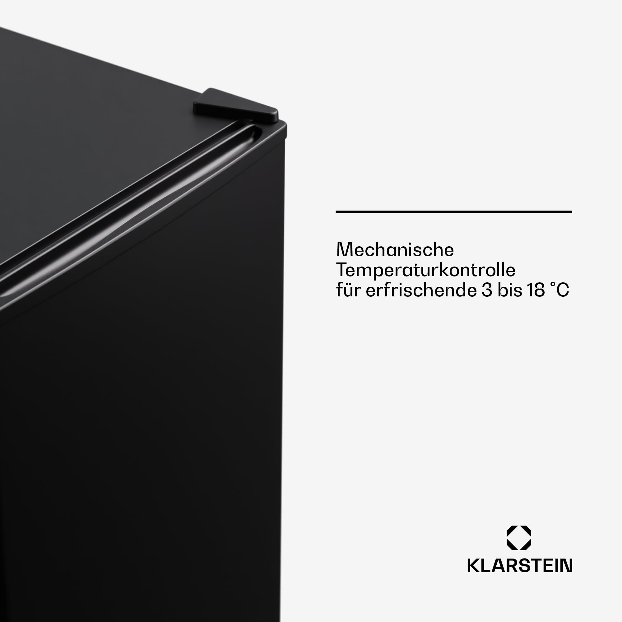 Klarstein Kühlschrank - mit Glastüre, 68L Mini-Kühlschrank für Getränke & Snacks, Kühlschrank Klein & Leise, Verstellbare Ablagen, Schloss, wechselbarer Türanschlag, höhenverstellbare Füße
