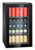 Bomann® Getränkekühlschrank | 63 Liter | stufenlos regelbar +3–10°C | Flaschenkühlschrank mit Glastür, 4 Ablagen & LED-Beleuchtung | leise, energieeffizient & kompakt | für Flaschen & Dosen | KSG 7287
