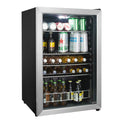 HCK Bierkühlschrank 115L Freistehender Getränkekühlschrank mit doppelt verglaster Glastür, Temperatur von 0 bis 10℃, Energieklasse E