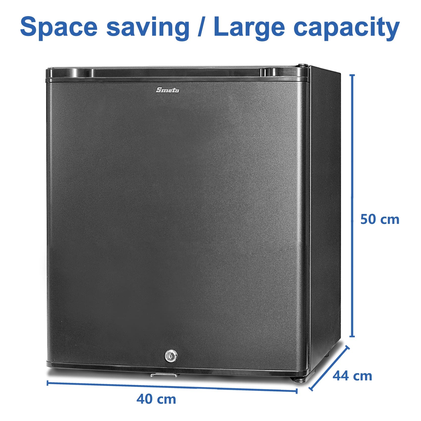 SMETA 30L Kühlschrank 12v Wohnwagen, Absorber Leiser Kühlschrank, Camper kühlschrank 230v für Wohnmobil Camping, Auto, Camper, LKW, Wohnwagen, Hotel, Zimmer, Schwarz, 0-10° C