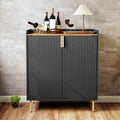 HOLTICO Weinschrank mit Weinregalen für 9 Flaschen, Barschrank Moderne Kaffeetresen-Schrank, Alkoholschrank Flaschenregal Holz, Sideboard-Buffetschrank für Küche, Esszimmer, Wohnzimmer